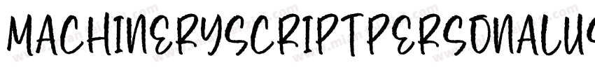 MachineryScriptPERSONALUSE Regular字体转换